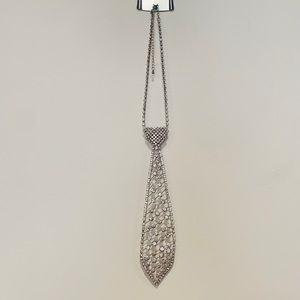 Rhinestone Necktie Necklace